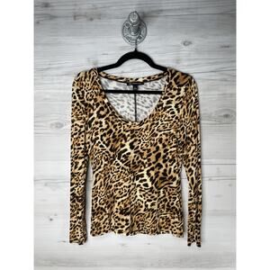 INC International Concepts Animal Print Long Sleeve Top